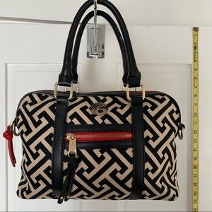 Spartina Black & White Geometric Satchel